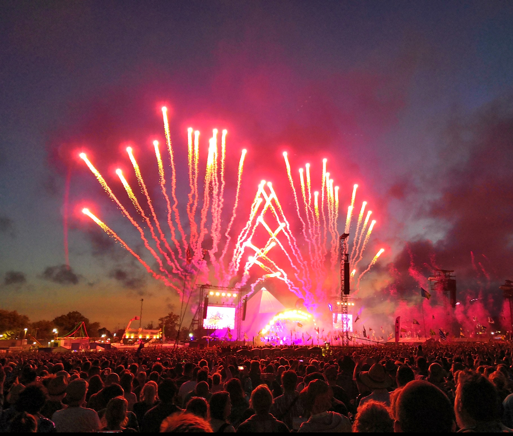 Glastonbury Festival Pyramid Stage Fireworks